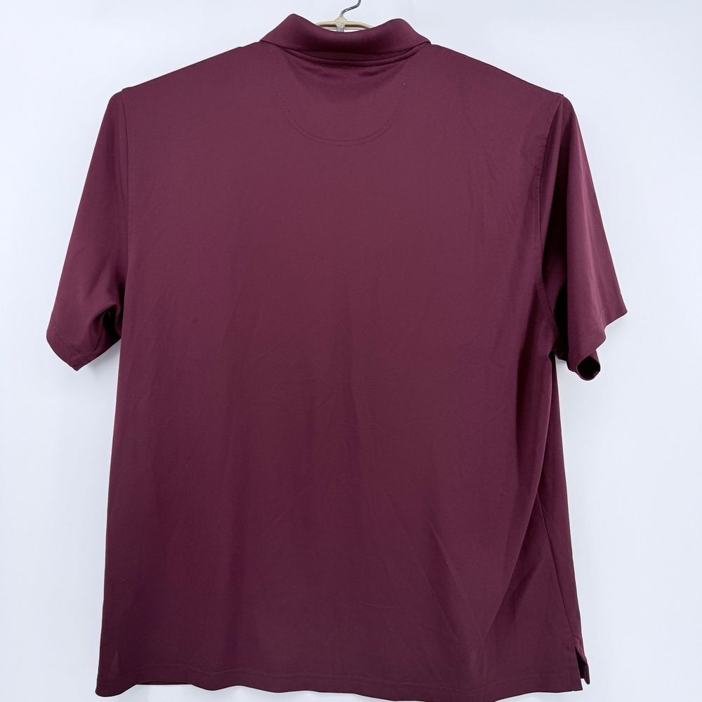 Greg Norman Tasso Elba Five Iron Play Dry Golf Polo Shirt Mens XXL Burgundy - Picture 3 of 15
